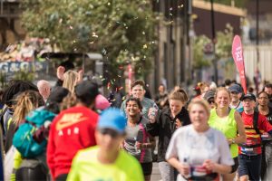 This image shows runners taking part in a half marathon